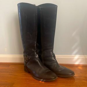 Tory Burch Leather Riding Boots